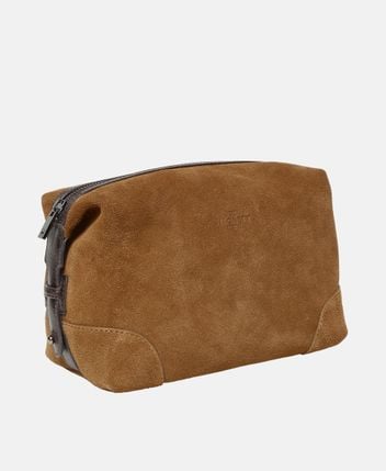 Leather wash bag