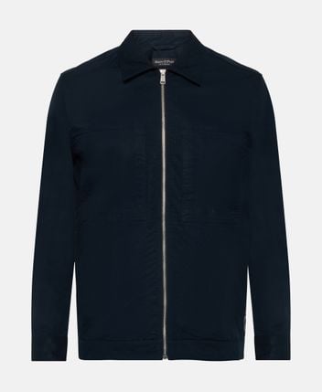 Linen-blend overshirt