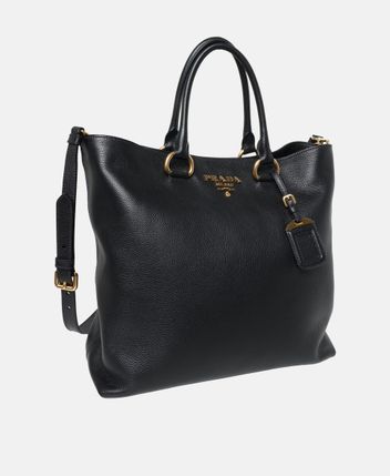 Leather tote bag