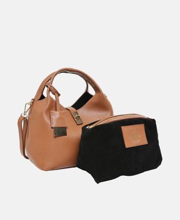 Leather handbag Vida