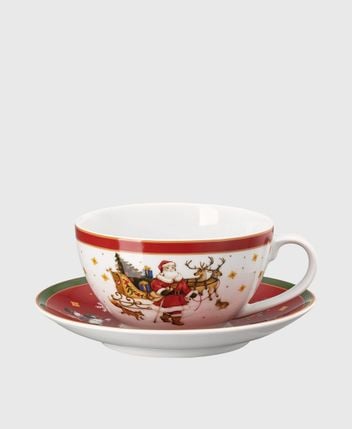 Tea cup with saucer Happy Wintertime