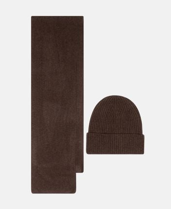 Cashmere hat and scarf set