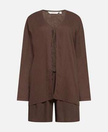 Linen-blend pyjamas Clay