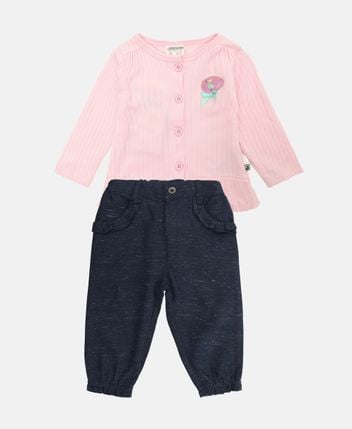 Long-sleeved shirt and trousers set