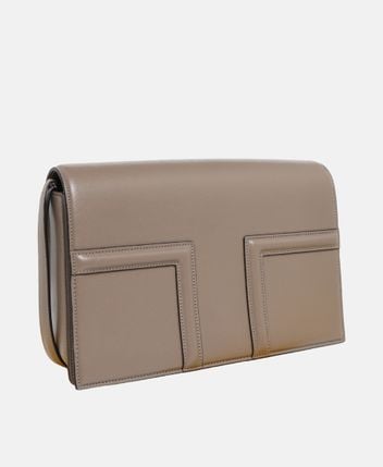 Leather shoulder bag T-Flap