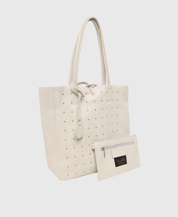 Leather shopper