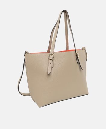 Leather tote bag