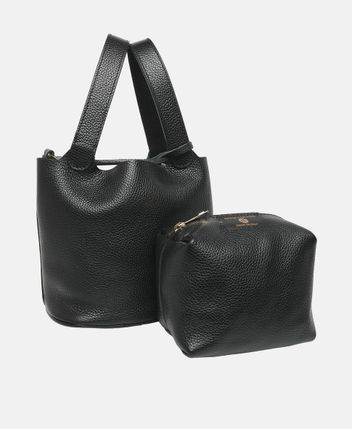 Leather bucketbag