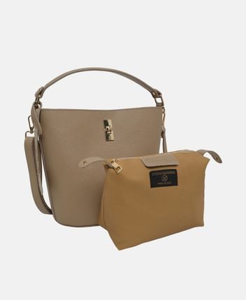 Leather bucketbag