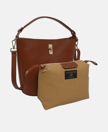 Leather bucketbag