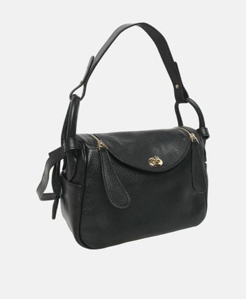 Leather shoulder bag