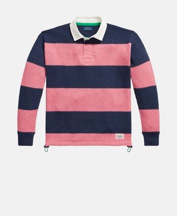 Linen-blend polo shirt