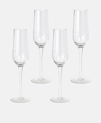 Champagne glasses, set of 4 Bubble