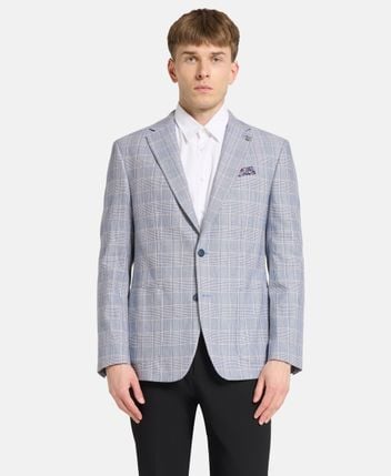 Linen-blend suit jacket