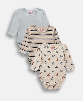 Long-sleeved body, pack of 3 Hcliva