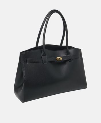 Leather tote bag