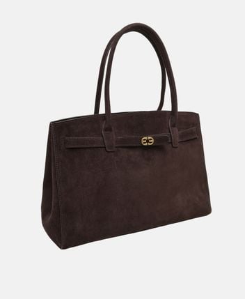 Leather tote bag
