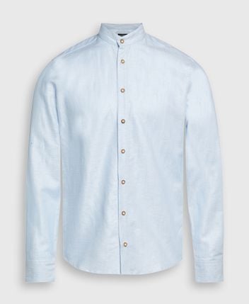 Linen-blend traditional shirt Finley
