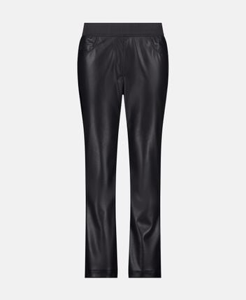 Leather-look trousers