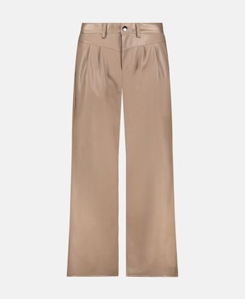 Leather-look pants