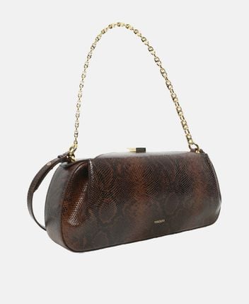 Leather shoulder bag Oyster