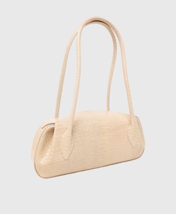 Leather shoulder bag Oyster