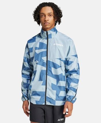 Running jacket Mt print wind j