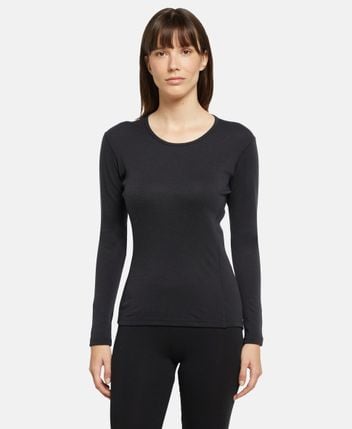Wool long-sleeved top