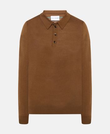 Woolen polo shirt