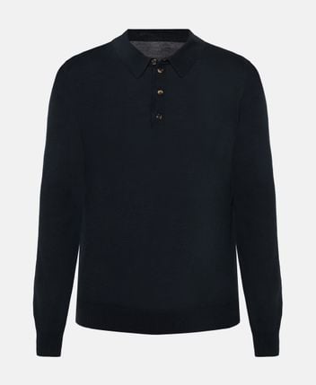Woolen polo shirt
