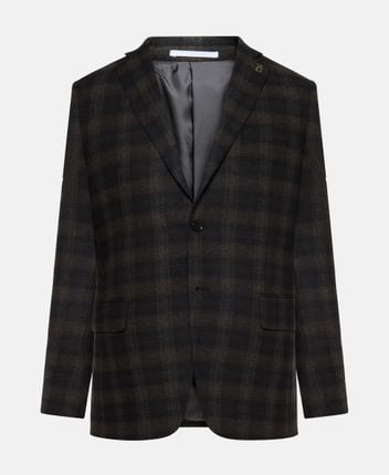 Wool-blend suit jacket
