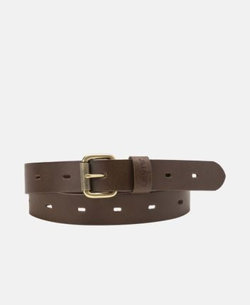 Leather belt Oval perf