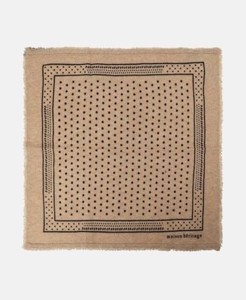 Cashmere square scarf Heritage Pois