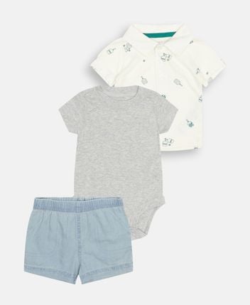 Body and shorts set Pickleball chambray