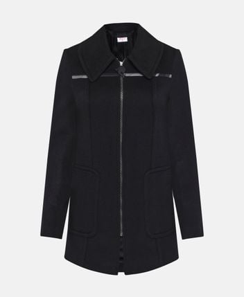 Wool-blend short coat