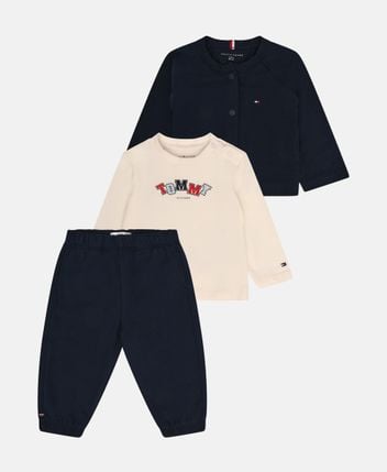 Jacket, long-sleeved top and trousers set