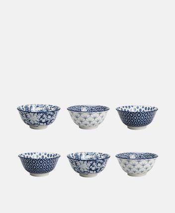 Bowl set, 6 pcs Majorelle