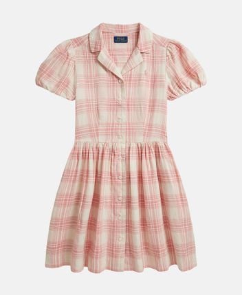 Linen-blend dress