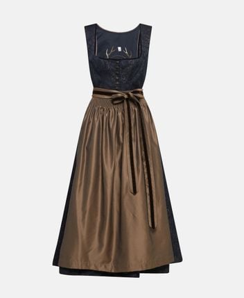 Wool-blend dirndl with apron