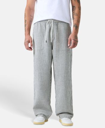 Linen-blend trousers