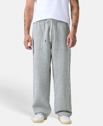 Linen-blend trousers