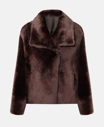 Reversible shearling jacket