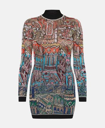 Wool-blend dress