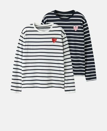 Long-sleeved top, pack of 2 Tovelina