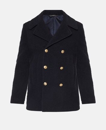 Wool-blend short coat