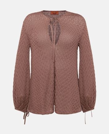 Wool-blend shirt blouse