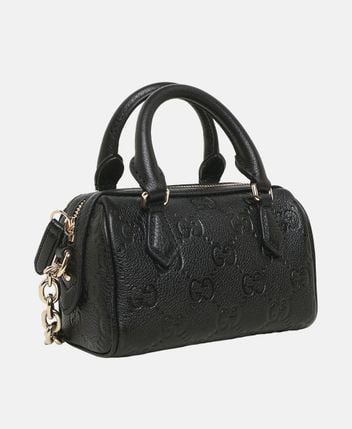 Leather handbag GG Emblem