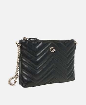 Leather cross body bag GG Marmont