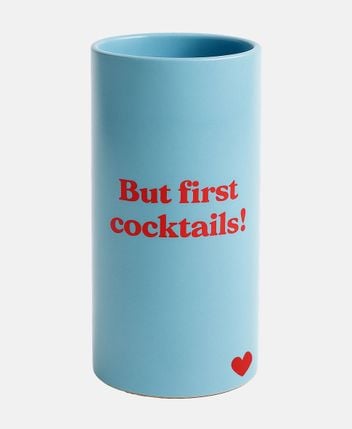 Wine cooler with bottle holder