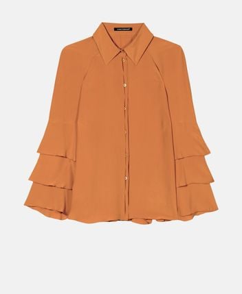 Silk-blend blouse